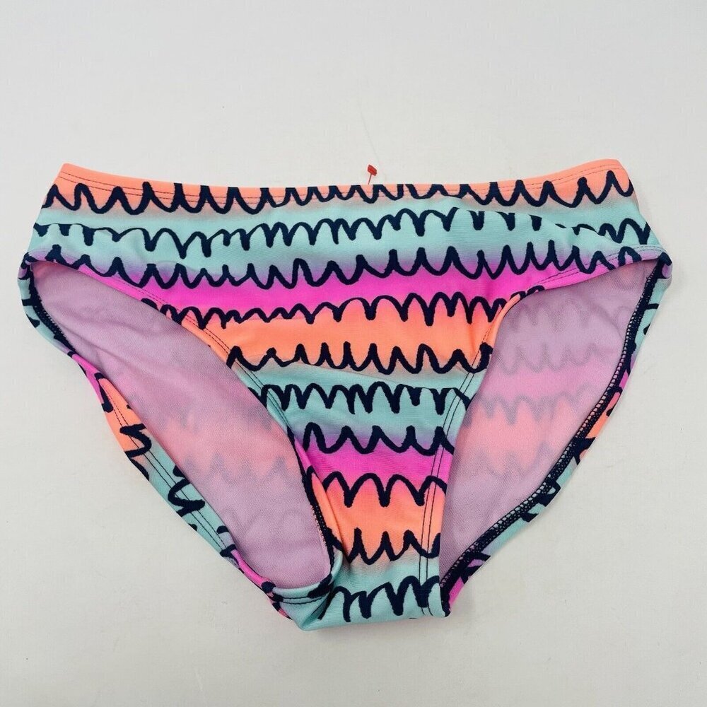 Cat & Jack Girls Size Large 10/12 Tie Dye Ombre Printed Bikini Bottoms 1327